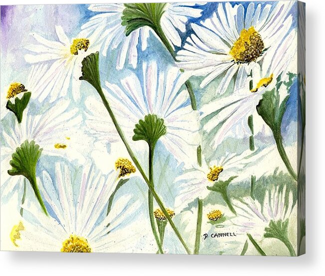 Nature Acrylic Print featuring the painting Flower study ten by Darren Cannell