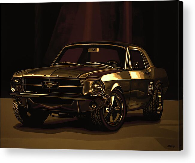 Ford Mustang Acrylic Print featuring the mixed media Ford Mustang 1967 Mixed Media by Paul Meijering