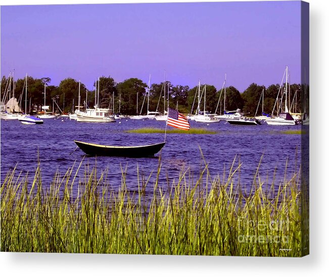 Oceans Acrylic Print featuring the photograph Freedom Bristol harbor Rhode Island by Tom Prendergast