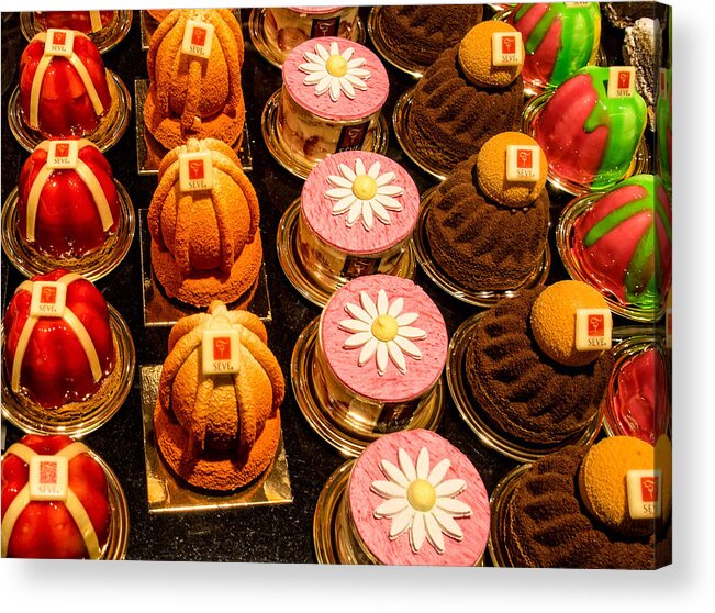 France. Pastries Acrylic Print featuring the photograph French Pastries in Lyon by Gary Karlsen