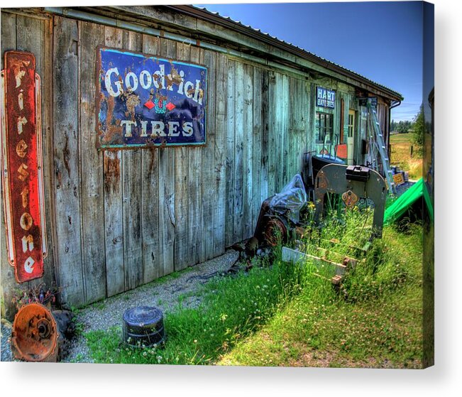 Car Acrylic Print featuring the photograph Garage by Lawrence Christopher