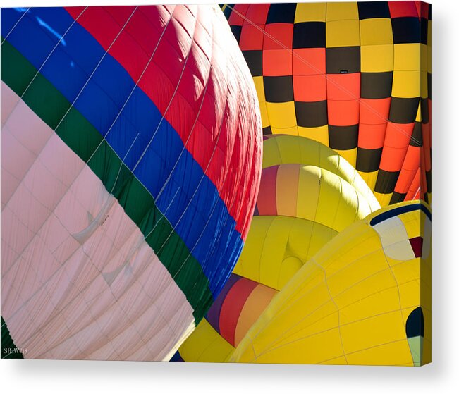 Hot Air Balloons Acrylic Print featuring the photograph Gasbags by Kevin Munro