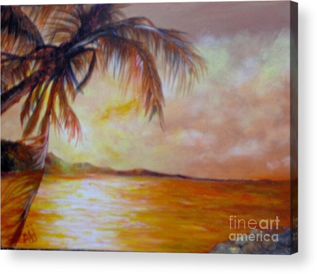 Caribbean Acrylic Print featuring the painting Getaway by Saundra Johnson