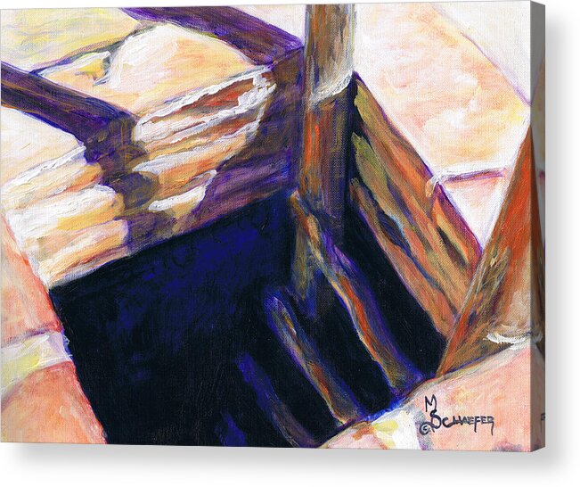 Kiva Acrylic Print featuring the painting Go Within or Go Without by M Schaefer