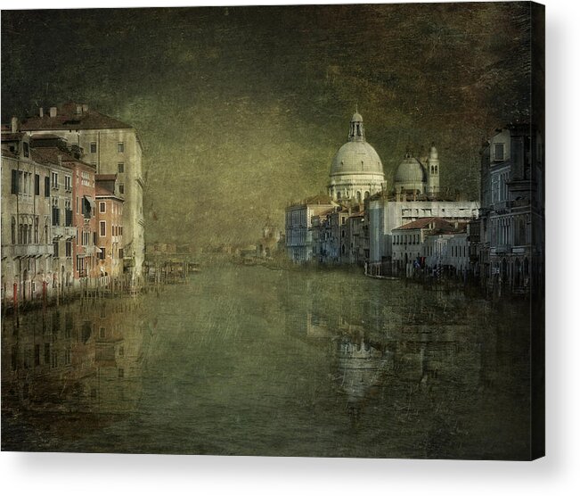 Texture Acrylic Print featuring the photograph Grand Canal Impression by Joan Blease