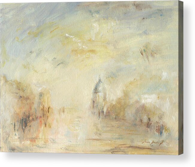 Grand Canal Venice Acrylic Print featuring the painting Grand canal venice by Juan Bosco
