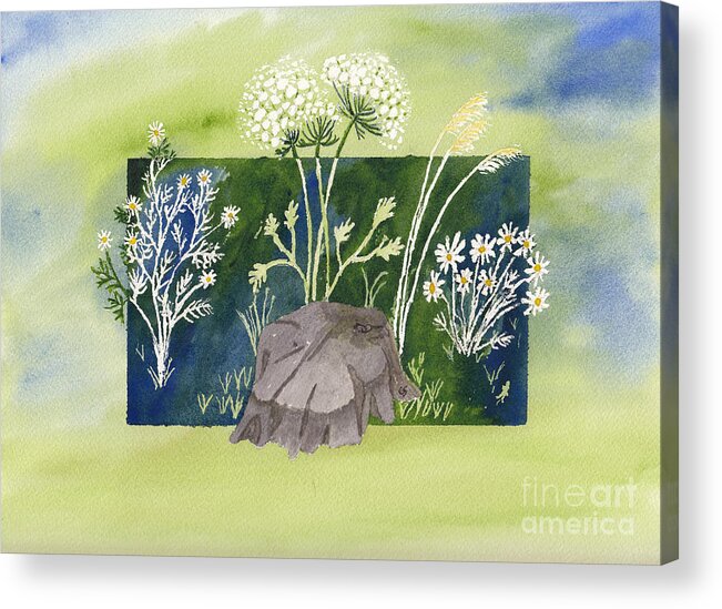 Wildflowers Acrylic Print featuring the painting Grand Ladies of the Field by Conni Schaftenaar