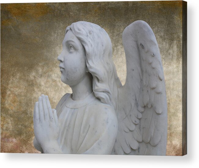 Angel Acrylic Print featuring the photograph Guardian Angel by Barbara Teller