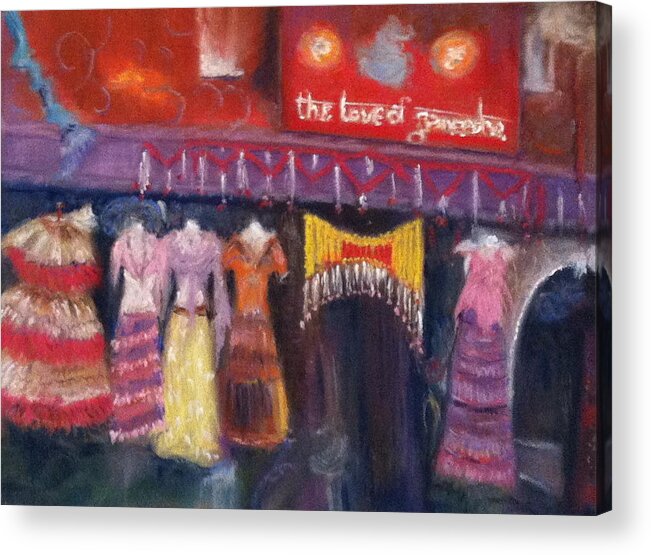 Colorful Acrylic Print featuring the pastel Hangin' in The Haight by Sandra Lee Scott