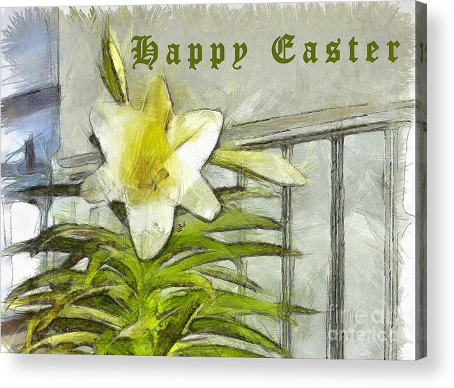 Easter Acrylic Print featuring the photograph Happy Easter Lily by Claire Bull