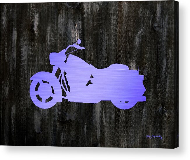 Ken Acrylic Print featuring the mixed media Harley Art by Ken Figurski