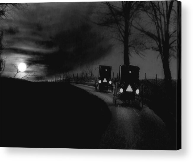 Amish Acrylic Print featuring the photograph Headin Home by William Griffin