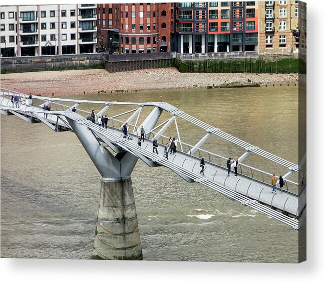 Millenium Bridge Acrylic Print featuring the photograph Helping Hand by Jessica Levant