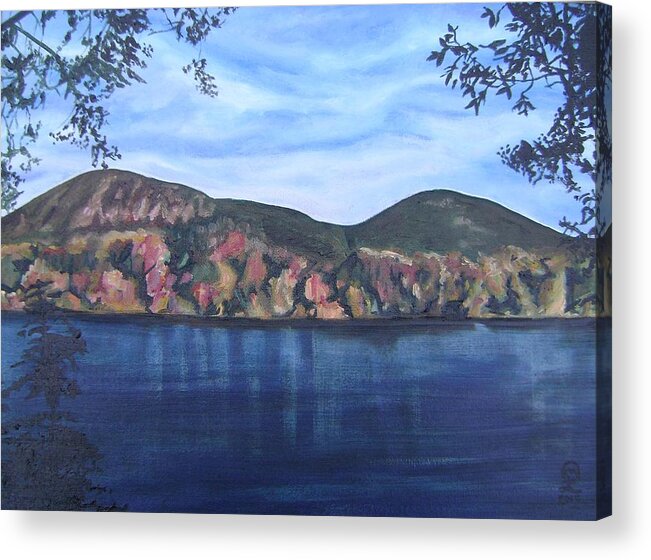 Mont St-hilaire Acrylic Print featuring the painting Home-Mont St-Hilaire by Therese Legere