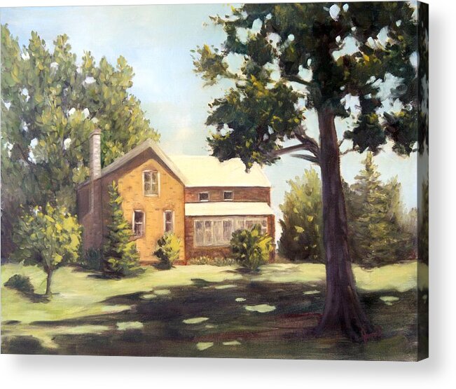 Landscape Acrylic Print featuring the painting Home on the Farm by Joni McPherson