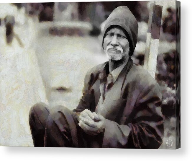 People Acrylic Print featuring the digital art Homeless II by Gun Legler