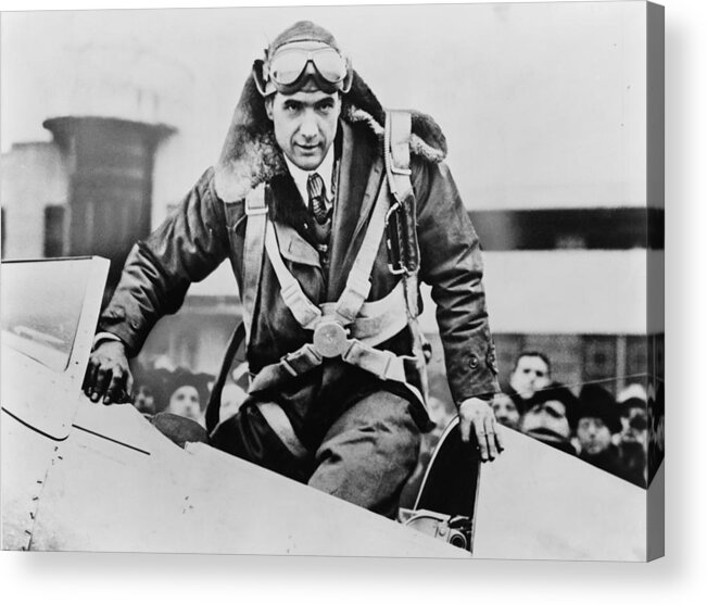 History Acrylic Print featuring the photograph Howard Hughes Emerging From An Airplane by Everett