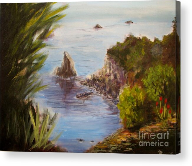 Pacific Ocean Acrylic Print featuring the painting Humboldt Cove by Patricia Kanzler