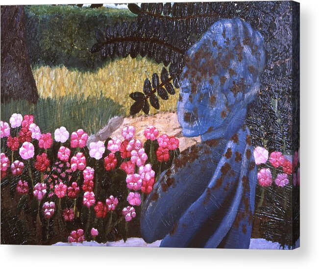 Sculpture Acrylic Print featuring the painting I'm Blue by Beth Parrish