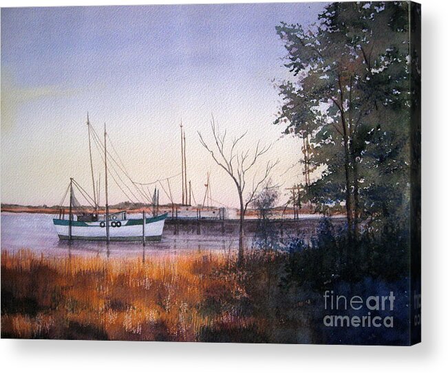 Landscape Acrylic Print featuring the painting In for the Night by Shirley Braithwaite Hunt