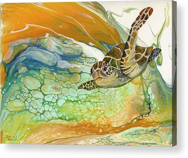 Abstract Acrylic Print featuring the painting In Search Of Sea Grass by Darice Machel McGuire