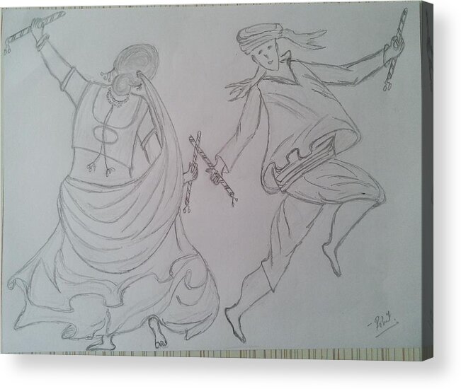 Girl play Garba Dance Painting by Parmar Mahendra  Pixels