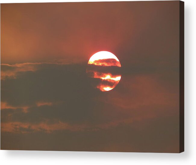 Dramatic Acrylic Print featuring the photograph Intense Sunset by Laurel Powell