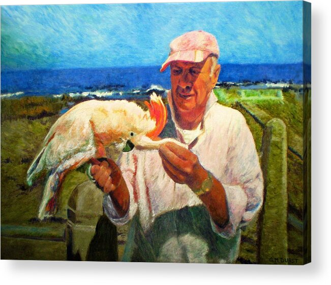 Bird Acrylic Print featuring the painting Jergens and Honey by Michael Durst