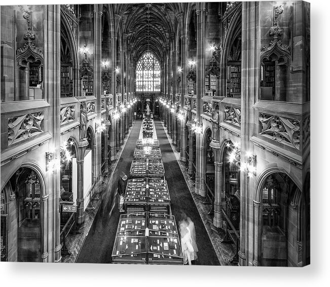 Architecture Acrylic Print featuring the photograph John Rylands Library by Neil Alexander Photography