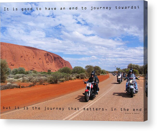 Harley-davidson Acrylic Print featuring the photograph Journey by Linda Lees