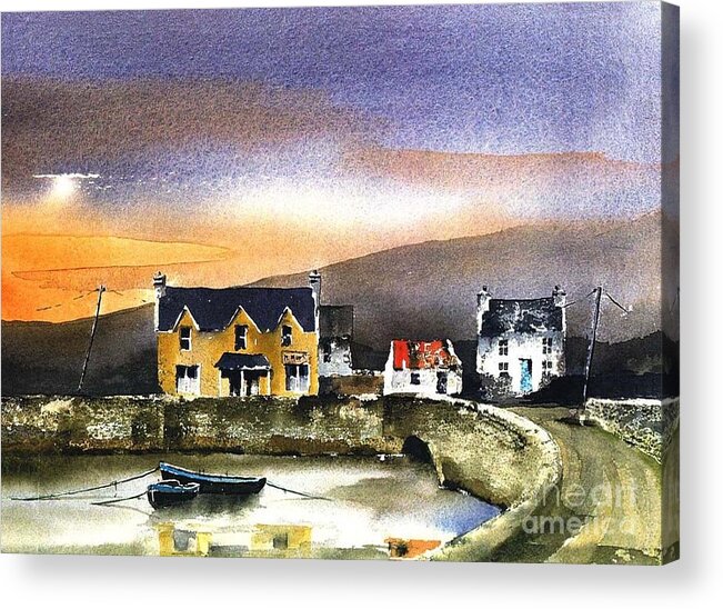  Acrylic Print featuring the painting KERRY... Beara. Killmakilloge harbour by Val Byrne
