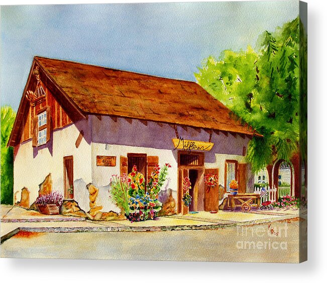 Commissions Acrylic Print featuring the painting Kottinger Barn by Karen Fleschler