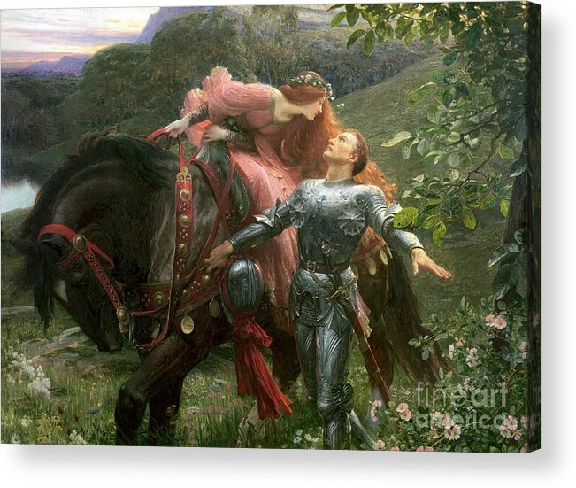 Belle Acrylic Print featuring the painting La Belle Dame Sans Merci by Sir Frank Dicksee