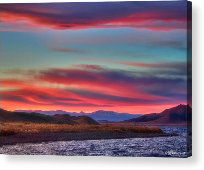 Sky Acrylic Print featuring the photograph Lake Sunset by Jeff Niederstadt