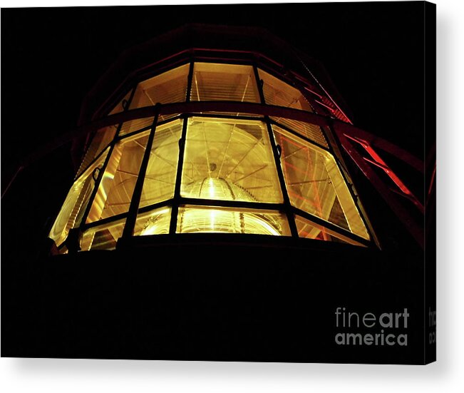 Lighthouse Acrylic Print featuring the photograph Light In The Dark Sky by D Hackett