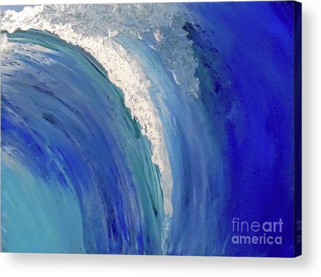 Wave Acrylic Print featuring the painting Make Waves by Jilian Cramb - AMothersFineArt