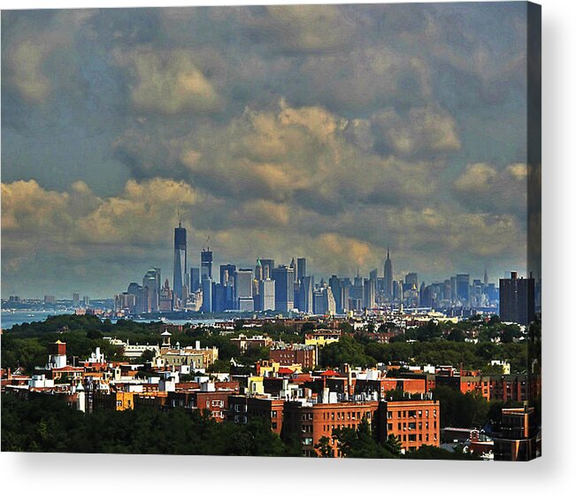 Manhatten Acrylic Print featuring the photograph New York City Skyline by Stacie Siemsen