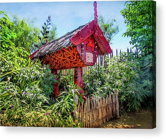 Maori Acrylic Print featuring the photograph Maori Home in New Zealand by Kathryn McBride