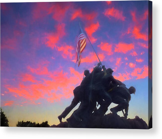 Marine Acrylic Print featuring the photograph Marines at Dawn by JC Findley