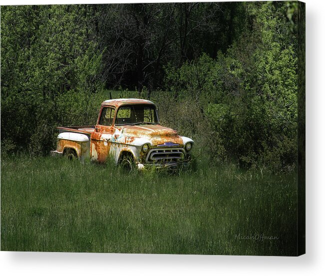 Old Car Acrylic Print featuring the photograph Missing in action by Micah Offman