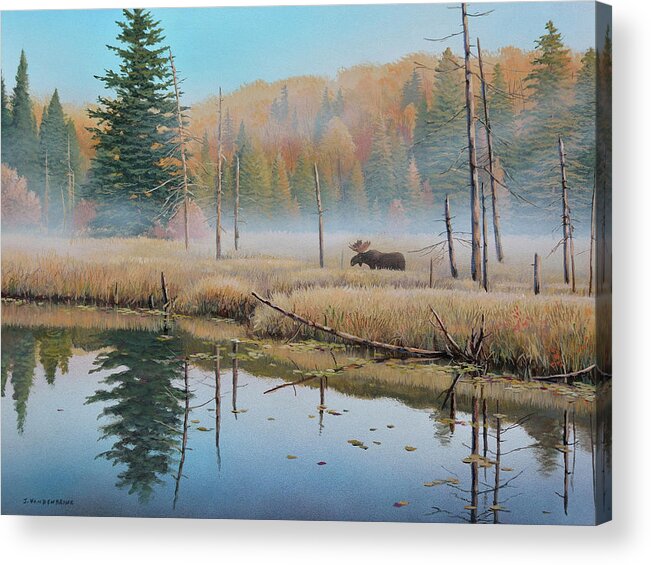 #faatoppicks Acrylic Print featuring the painting Mists of Dawn by Jake Vandenbrink