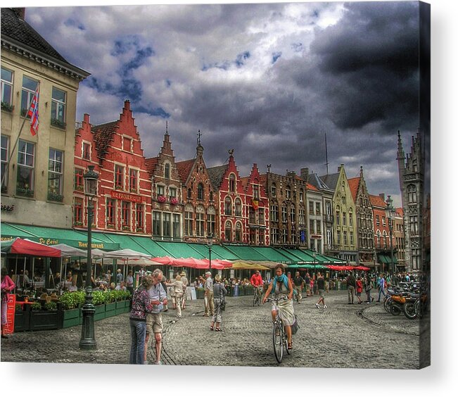 Connie Handscomb Acrylic Print featuring the photograph Moody Weekend In Brugge by Connie Handscomb