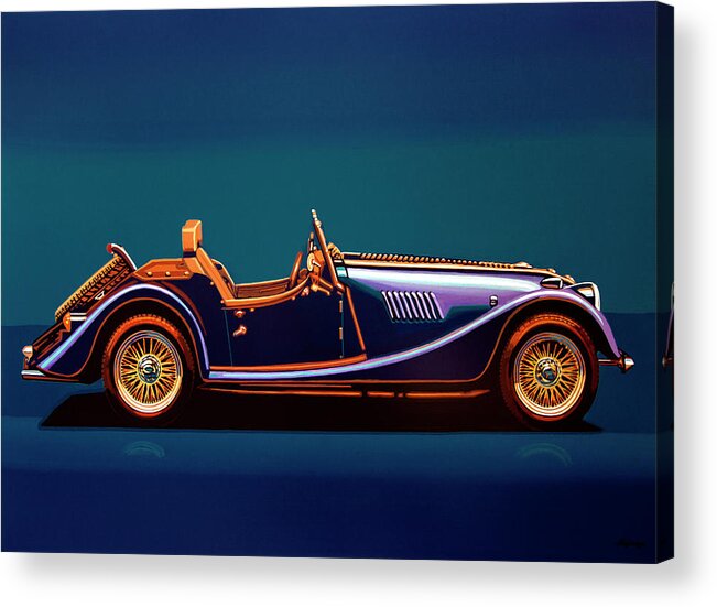 Morgan Roadster Acrylic Print featuring the painting Morgan Roadster 2004 Painting by Paul Meijering