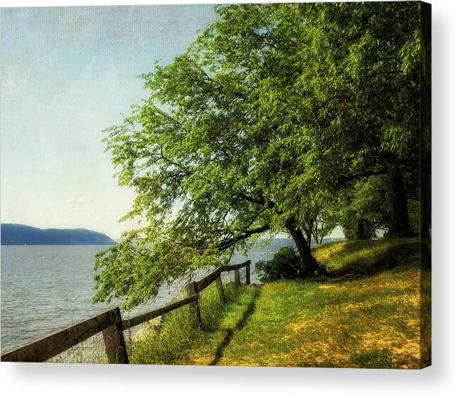 Hudson River Acrylic Print featuring the photograph Mulberry on the Hudson Paint by Marianne Campolongo