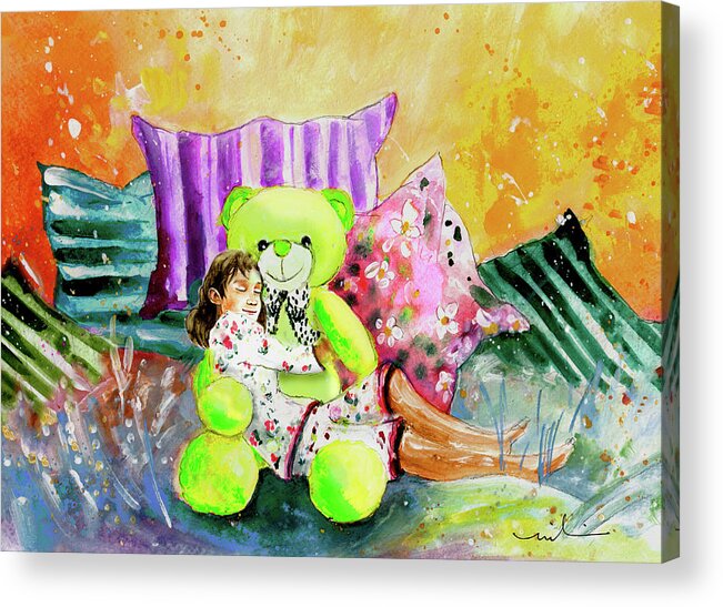 Truffle Mcfurry Acrylic Print featuring the painting My Teddy And Me 02 by Miki De Goodaboom
