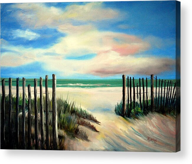 Myrtle Beach Acrylic Print featuring the painting Myrtle Beach Sands by Phil Burton
