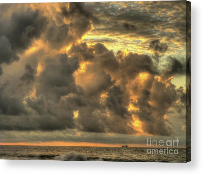 Sunrise Acrylic Print featuring the photograph Myrtle Beach Seascape by Jeff Breiman