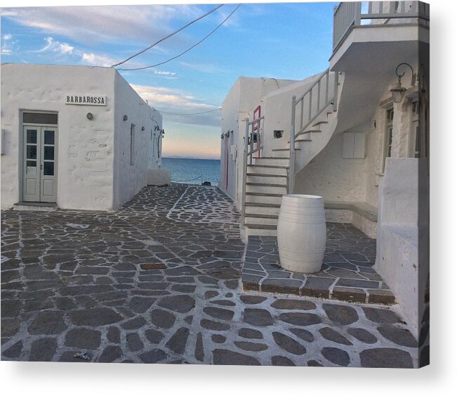 Colette Acrylic Print featuring the photograph Naoussa Late Day Paros Island by Colette V Hera Guggenheim