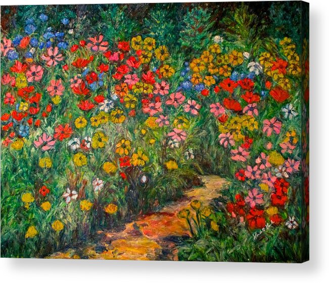 Wildflowers Acrylic Print featuring the painting Natural Rhythm by Kendall Kessler