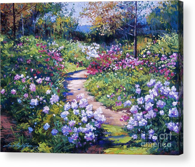 Gardens Acrylic Print featuring the painting Nature's Garden by David Lloyd Glover